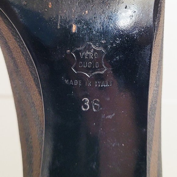 Fendi Vintage Women Signature Stripe Designer Pump Heels - Size 36 - Picture 9 of 11